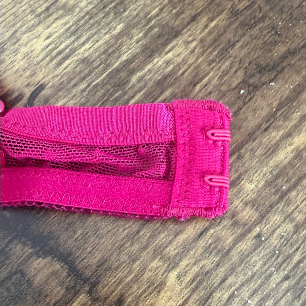 Aerie Fuchsia and Black Embroidered Bra - Picture 6 of 9